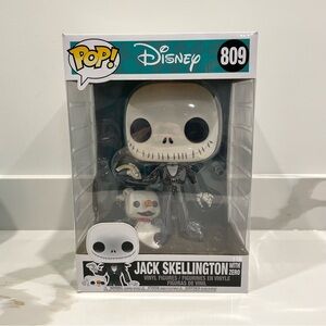 NEW Funko Pop! Disney Jack Skellington w/ Zero 10” Collectible Figure (#809)